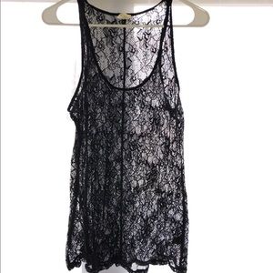 Express size medium sheer lace tank
